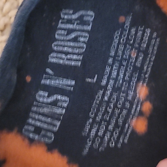 Custom Reverse Dye Guns N Roses Tee Size L - Picture 2 of 3